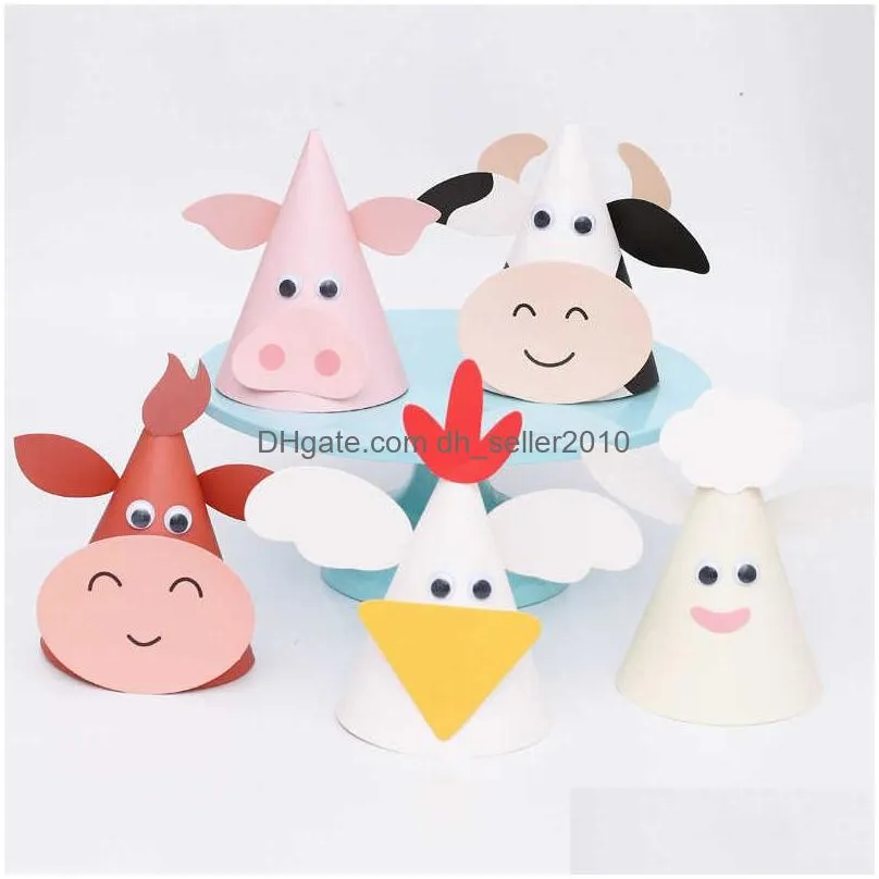 4pcs 1 2 3 Birthday Caps Cute Rabbit Crown 1st Birthday Hat Newborn Baby Birthday Headband 1 Year Birthday Party Decorations L230621