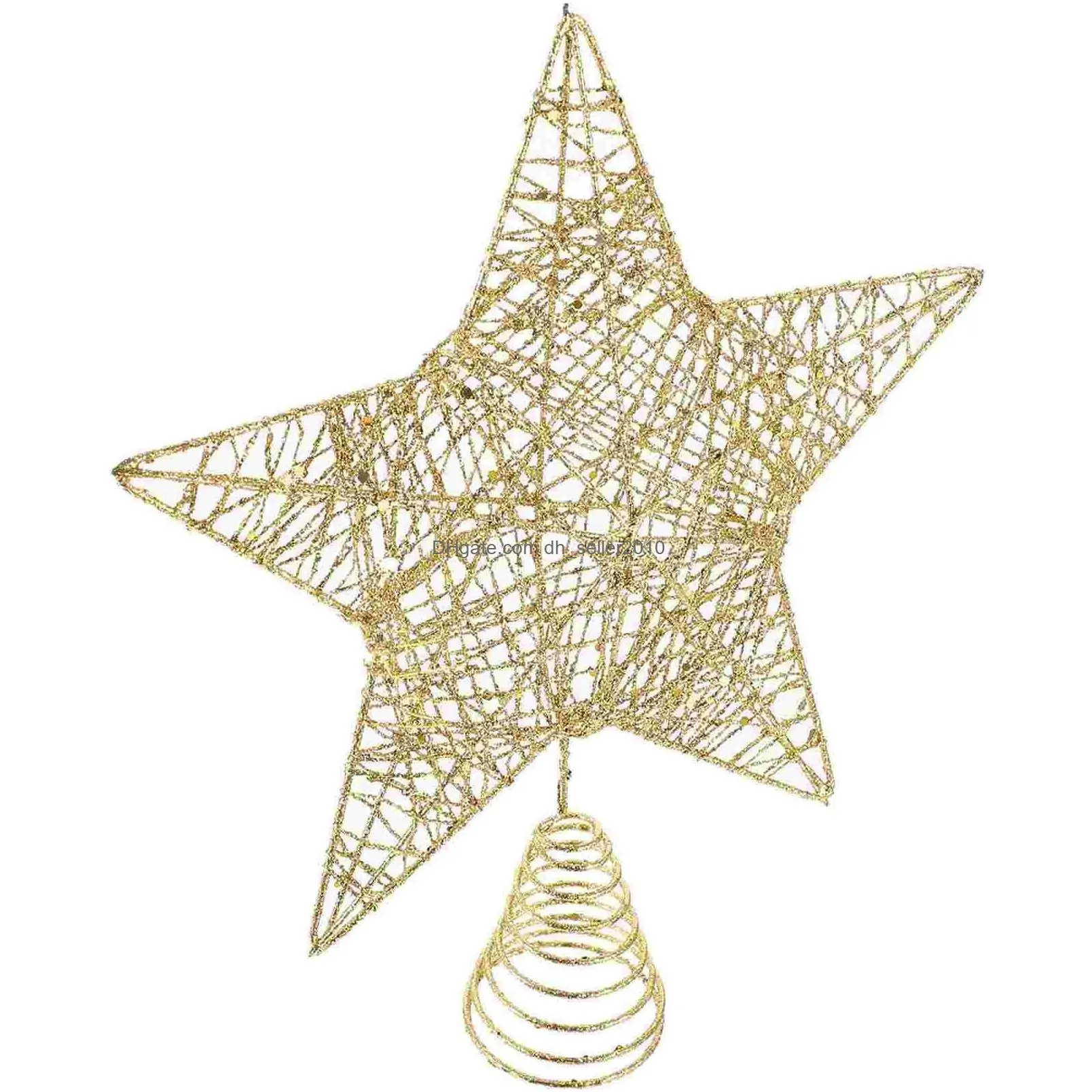 Christmas Tree Top Decoration Decorations Xmas Topper Star Treetop Ornament Hat L230621