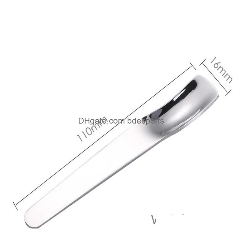 Stainless Steel Ice Cream Spoon Coffe Spoon Yoghurt Dessert Spoon Home Creative Cake Kitchen Tools cyq016