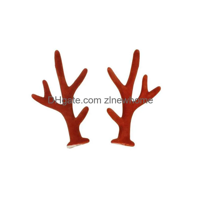 huadodo mini simulation antlers headwear accessories christmas decorations artificial deer antler for year diy home decor y201020
