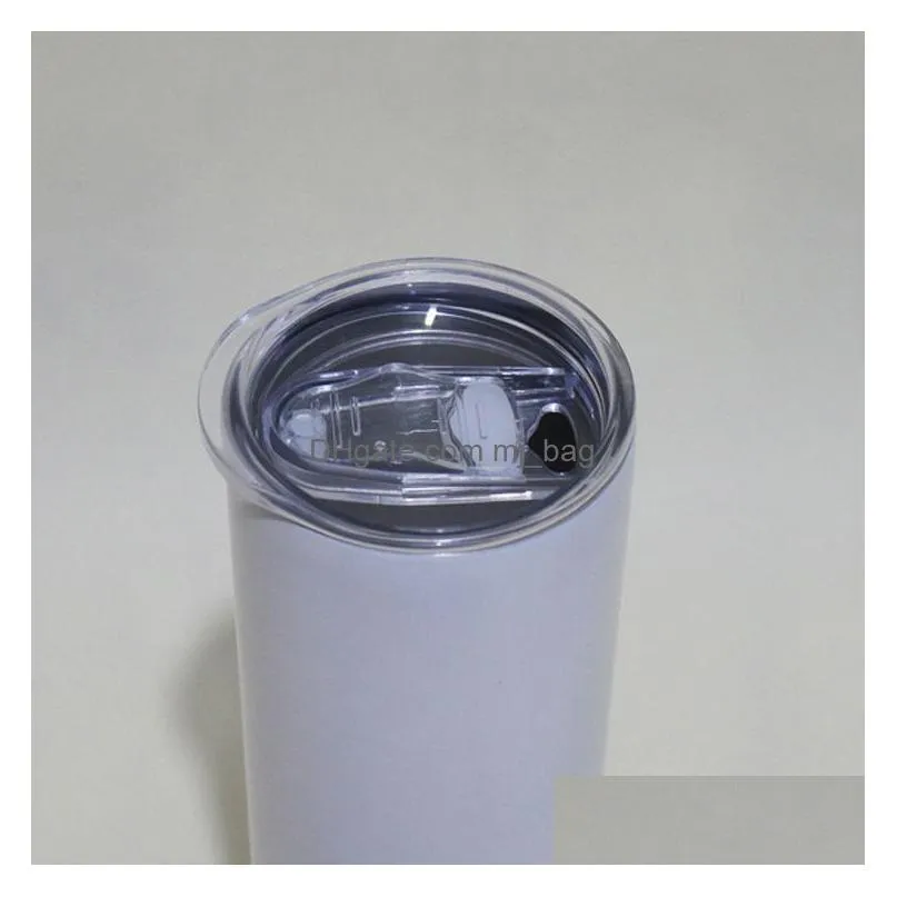 Replacement Leakproof plastic Lid For 20oz sublimation straight or tapered skinny Stainless Steel tumblers 20 oz Cups via DHL