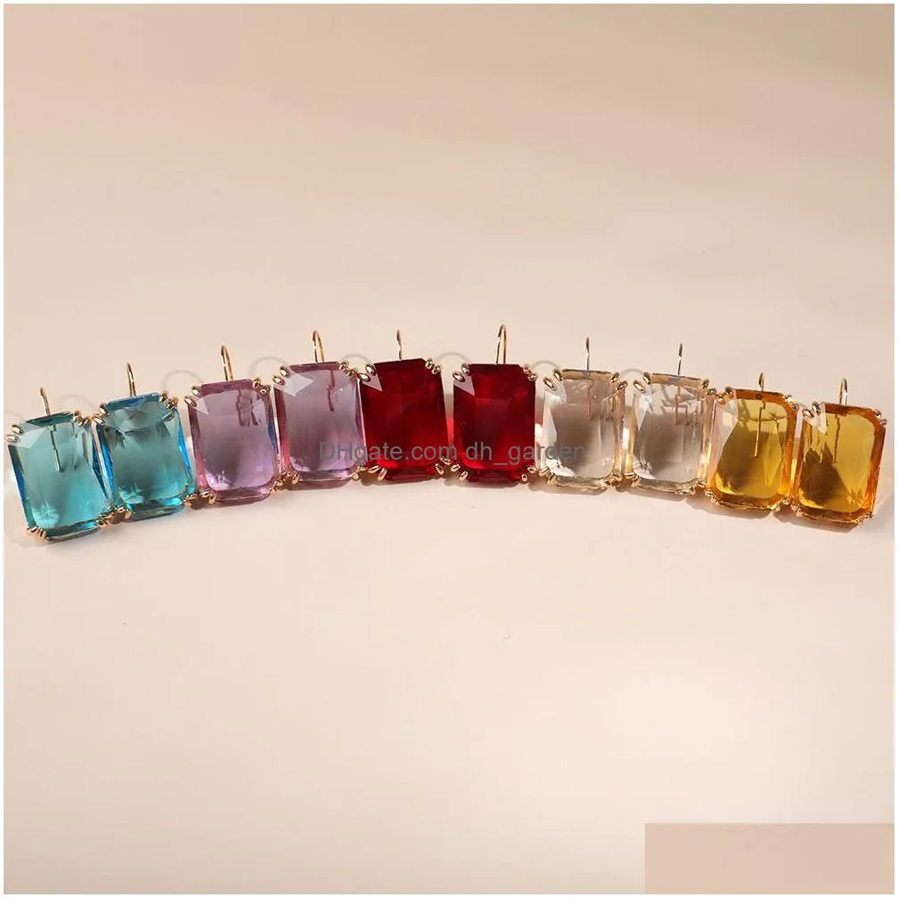 Dangle & Chandelier Transparent Resin Pendant Hanging Earring For Women Bohemia Trendy Geometric Square Acrylic Drop Dangle Dhgarden Otioy