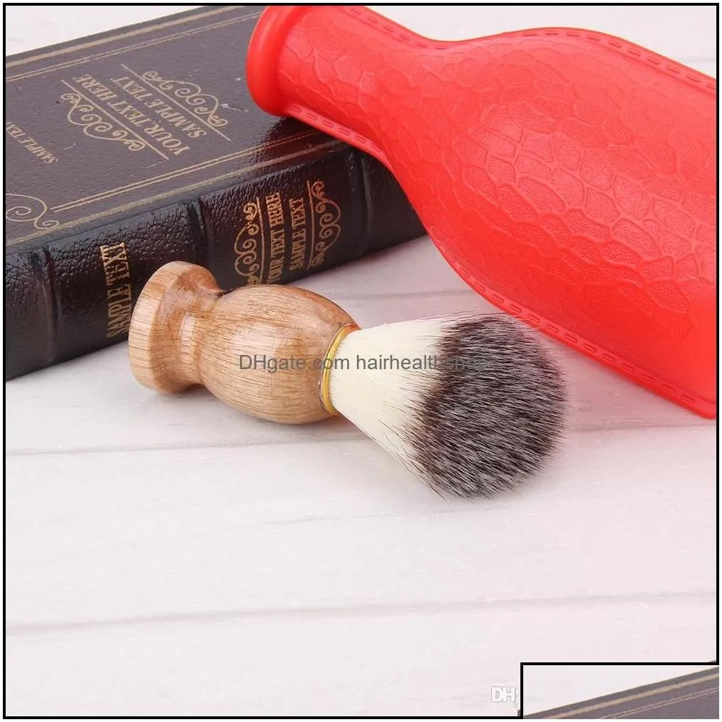 Makeup Brushes Tools Accessories Health Beauty Badger Hair Mens Shaving Brush Barber Salon Men Facial Beard Cleanin Dh5Wd