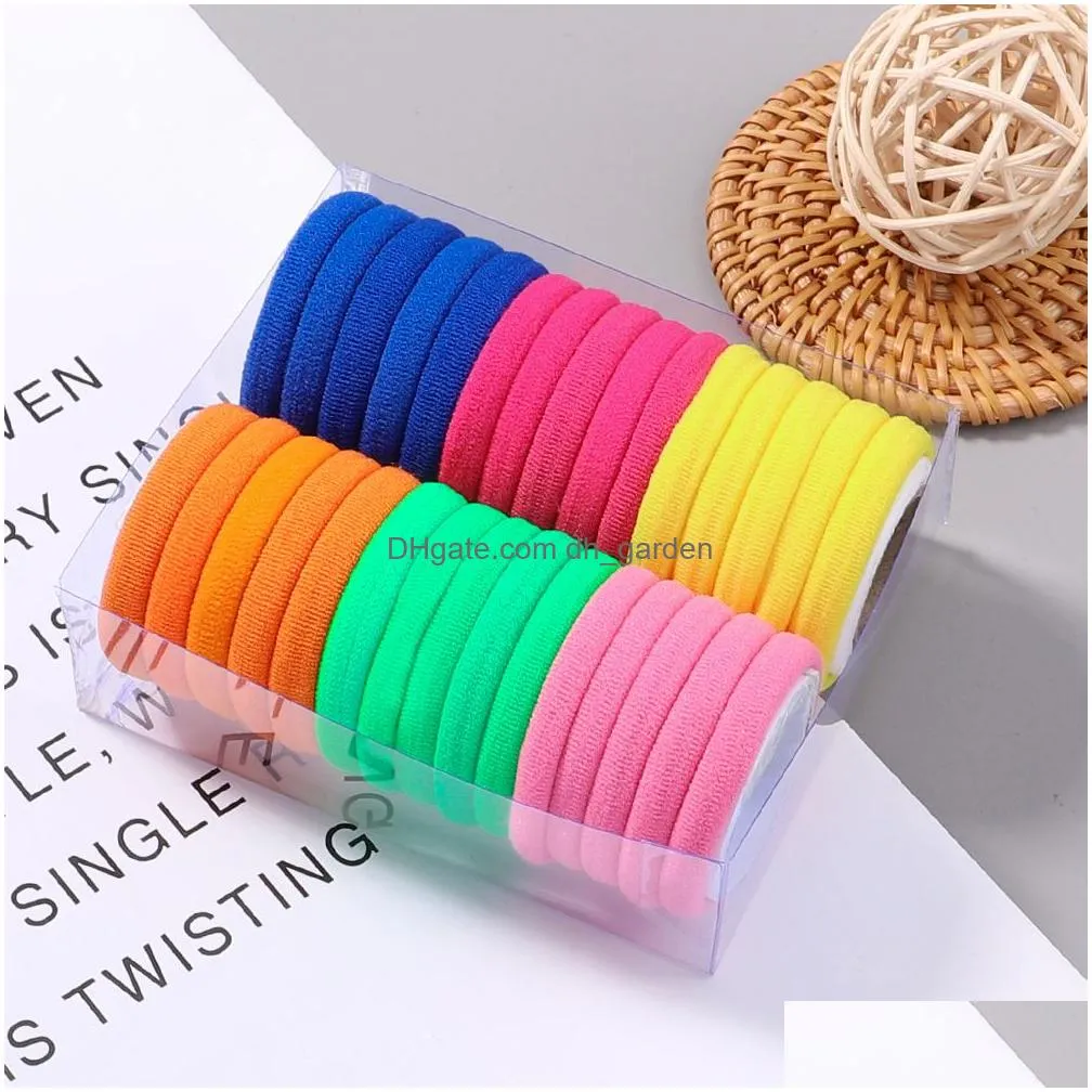 Headbands 30Pcs/Set Women Elastic Hair Bands Girls Colorf Nylon Rubber Headband Scrunchie Kids Ponytail Holder Accessories D Dhgarden Otuav