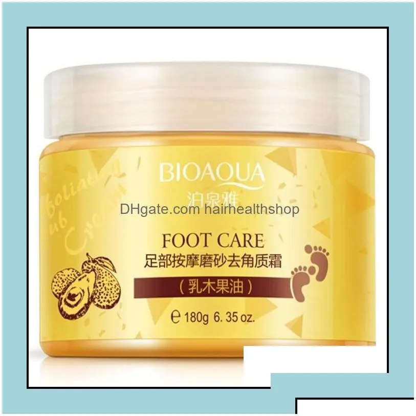 Body Scrubs 120Pcs Bioaqua 24K Gold Shea Buttermas Cream Peeling Renewal Mask Baby Foot Skin Smooth Care Exfoliating Drop Delivery H