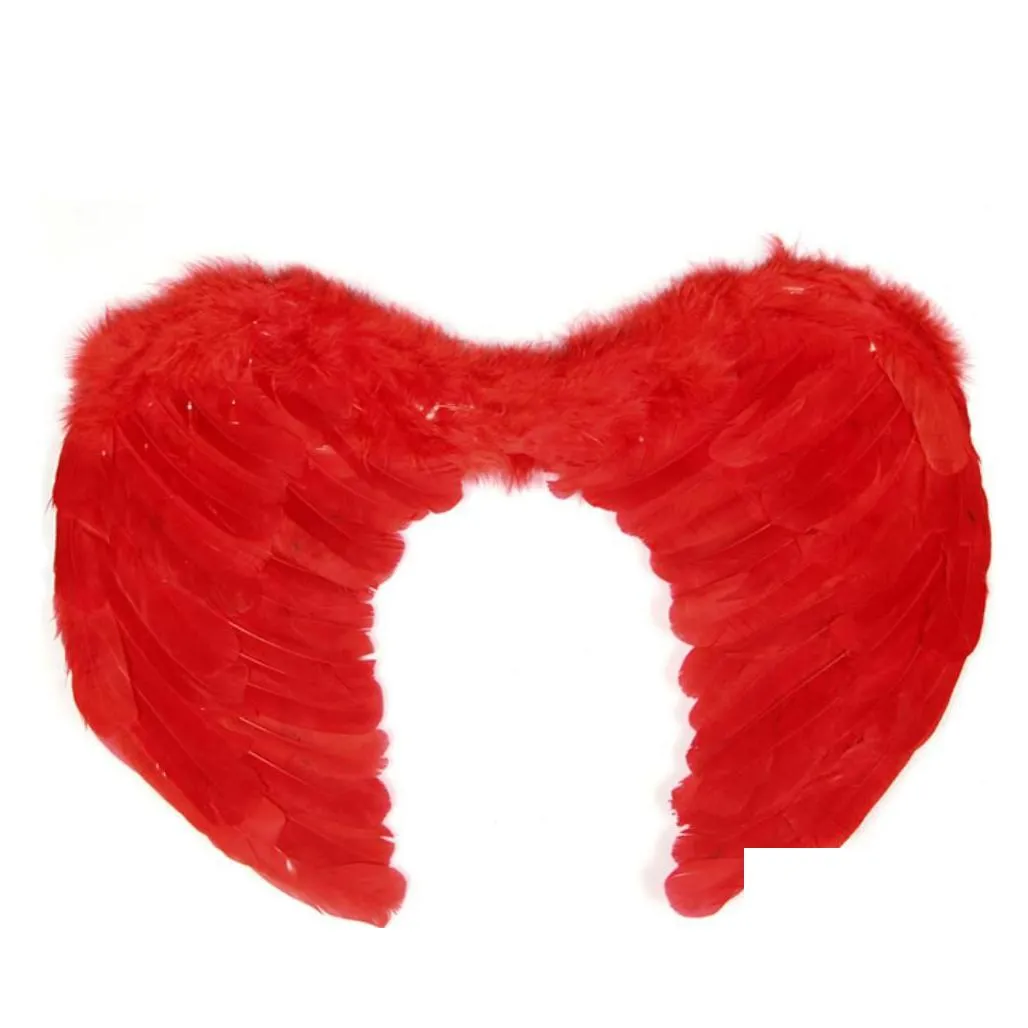 fairy feather wings angel wings for kids halloween party costume accessories white black pink red