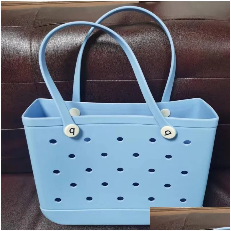 Storage Bags Bogg Bag Sile Beach Custom Tote Fashion Eva Plastic Bags 2023 Women Summer Drop Delivery Home Garden Housekeeping Organiz Dhkwj