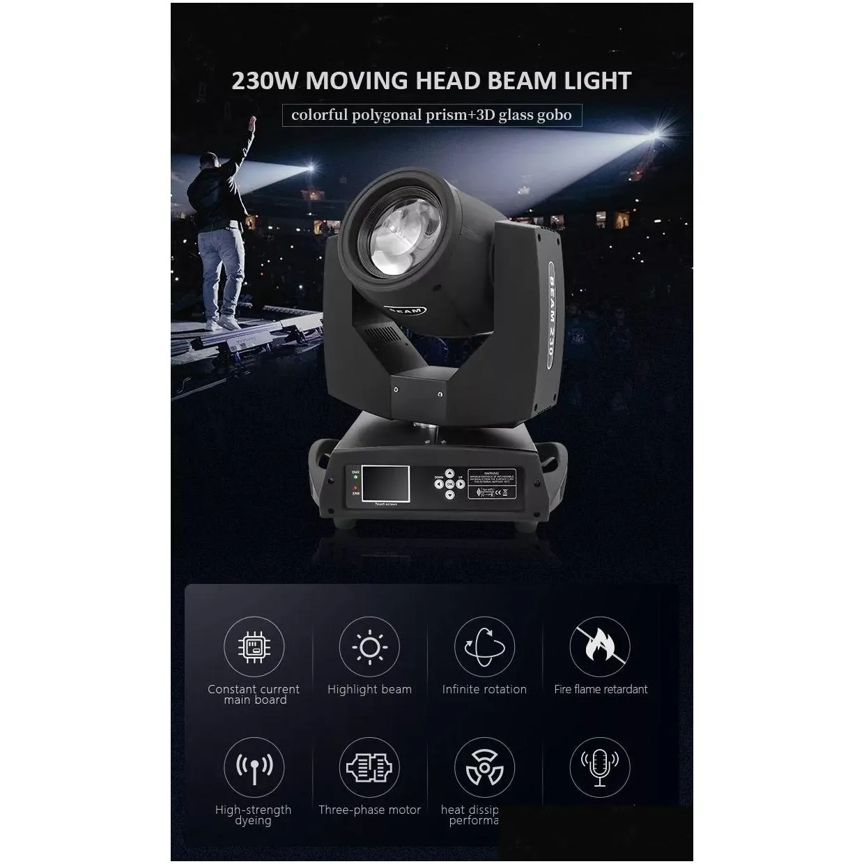 Moving Head Lights Stage Equipment Sharpy Light Spot Wash 230W 7R Beam 230 Moving Head For Dj Drop Delivery Lights Lighting Stage Ligh Dhopd