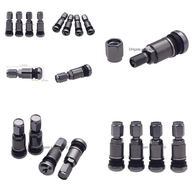 MS525AL Aluminum Stem Tire Valve Repair Kit Hex Cap Tyre Valves Repairs Tool For Most Vehicle 4PCS/Set