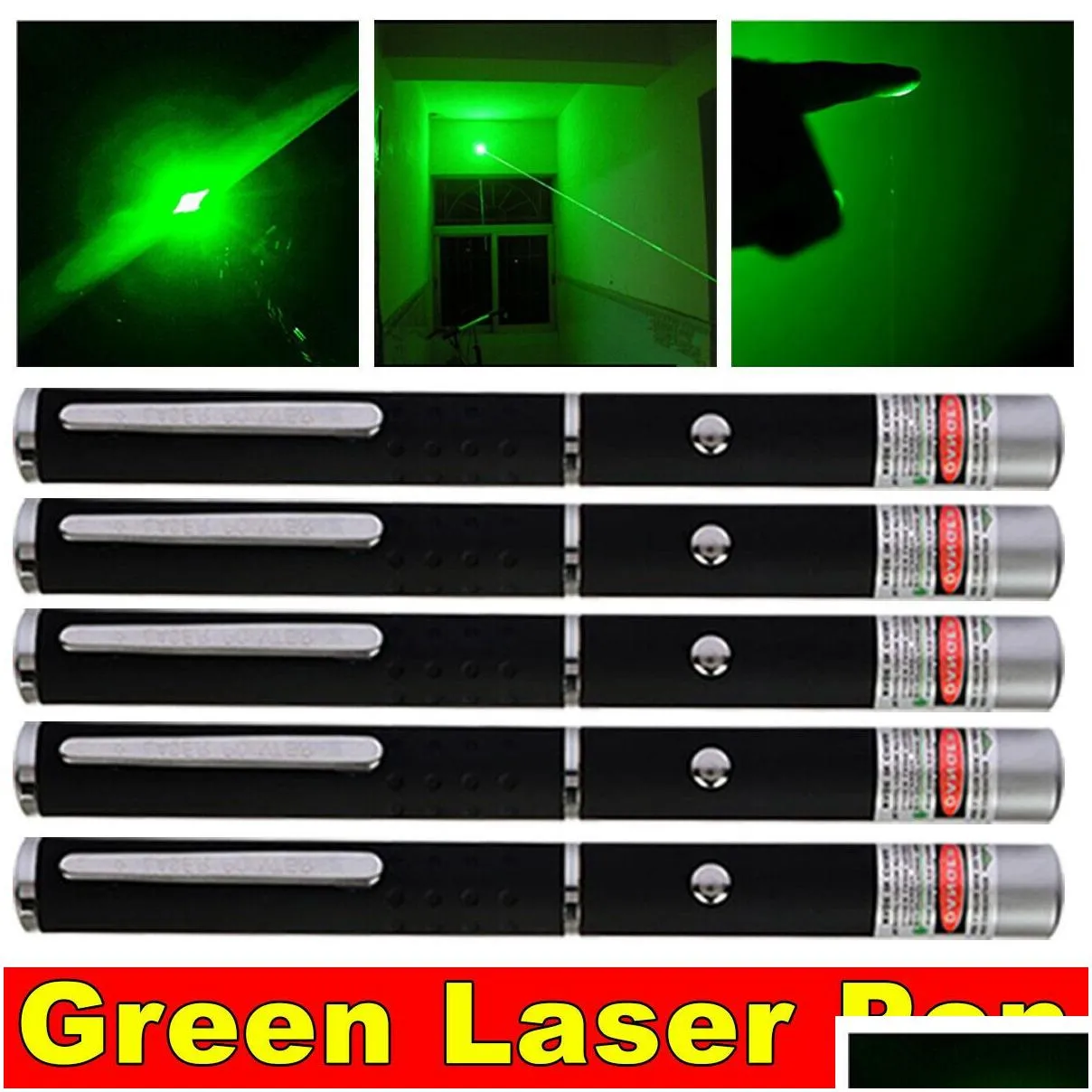 Laser Pointers 10Pcs 50Miles 532Nm Mini Bright Green Laser Pointer Pen Astronomy 1Mw Powerf Portable Lazer Cat/Dog Toy Single Drop Del Dhchp