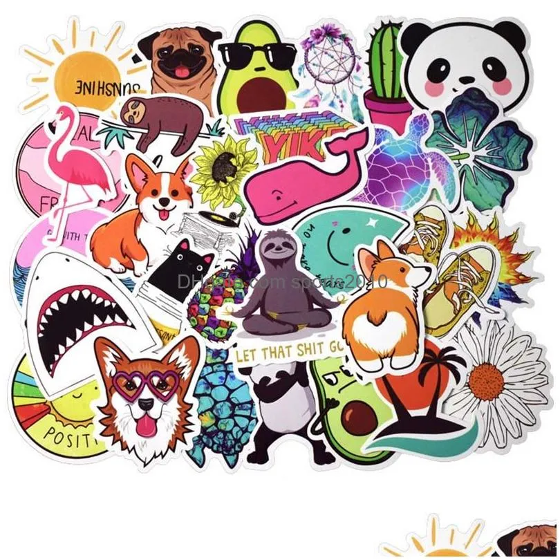 50pcs Puppy Kirky DIY Sticker Lot Cute Animal Posters Graffiti Skateboard Snowboard Laptop Luggage Motorcycle Home Decal Gifts for