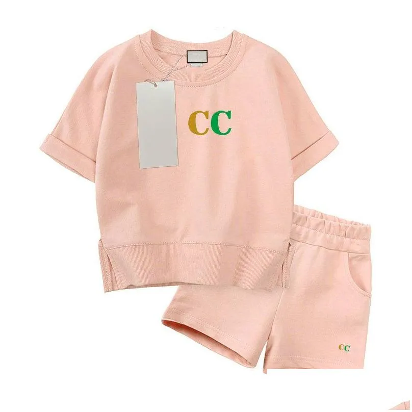 3 styles Luxury Logo Clothing Sets Kids Clothes Suits Girl Boy Clothing Summer Infantis Baby sets Designer chlidren sport suits