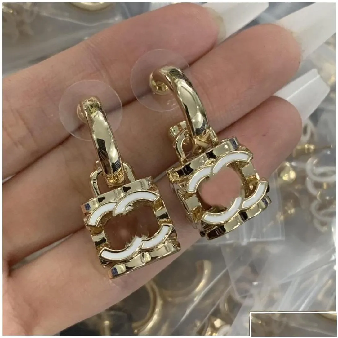 stud 2023 premium brand earring designer girls love channel earrings top luxury fashion jewelry gift accessories ccity art drop deliv