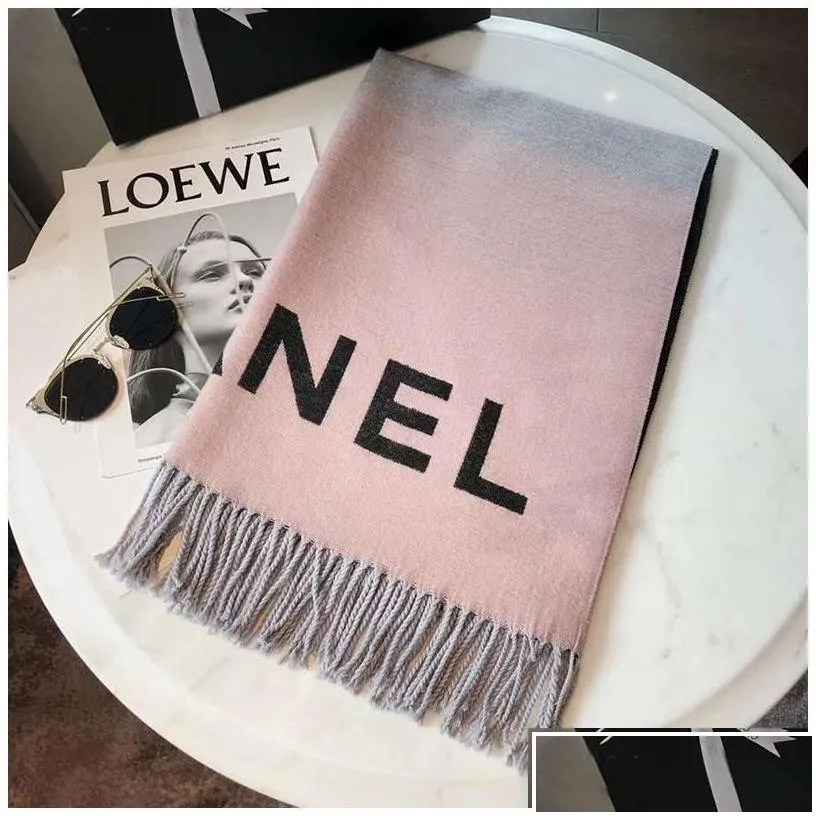 scarves 2022 winter poncho shawl cashmere c scarf for women fashion pashmina wraps thick warm female blanket foard stole drop delive