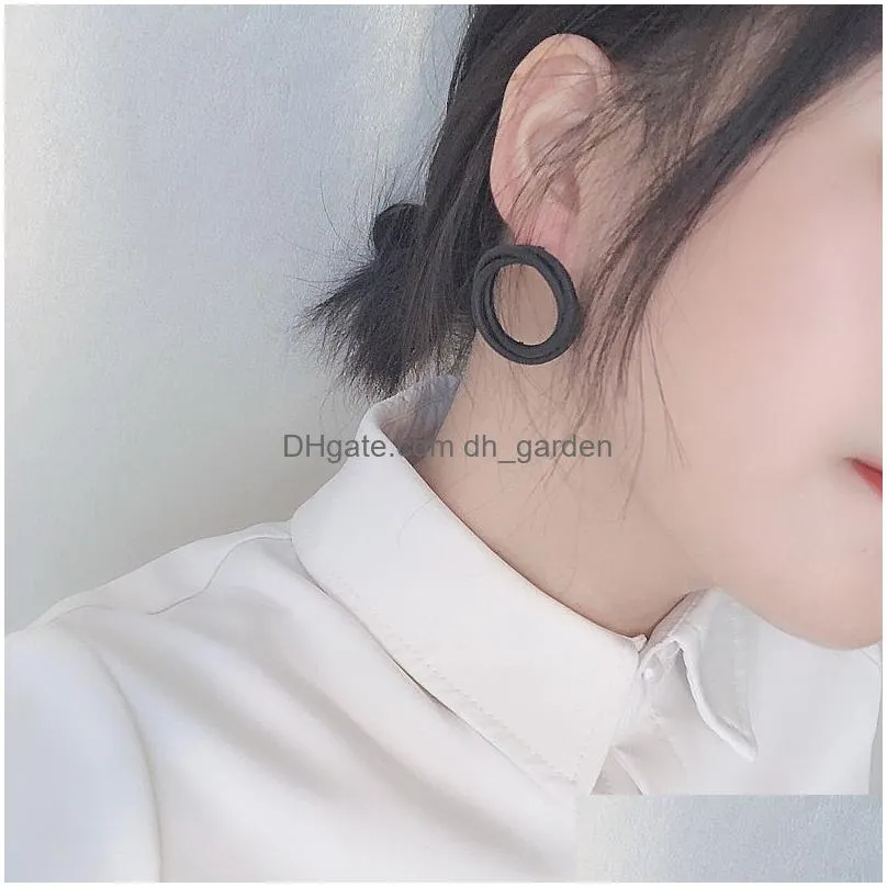 Dangle & Chandelier 2021 Minimalist Black Earrings For Women Mtiple Round Geometric Knot Drop Statement Earring Fashion Part Dhgarden Oti9E