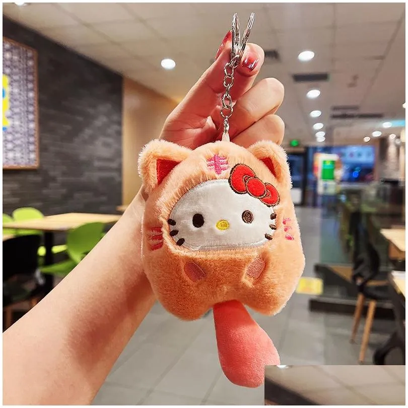 15 cm Plush Keychain Cartoon Anime Pendant Small Doll Pendant Key Chain Bag 8 Styles LT0059