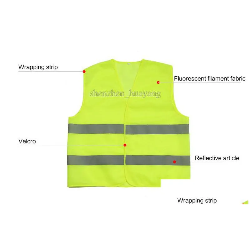 wholesale high visibility working safety construction vest warning reflective traffic working vest green reflective safety clothing ljjc1792