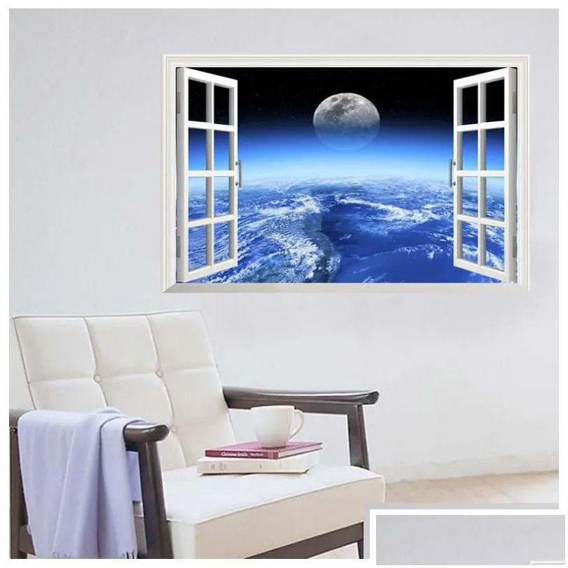 wall stickers 90cm 3d star universe series broken for kids baby rooms bedroom home decor decoration decals mural poster sticker drop