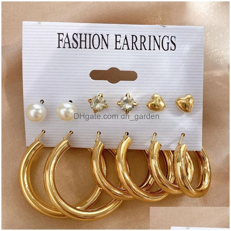 Dangle & Chandelier Pearl Twist Hoop Earrings Set Butterfly Acrylic Dangle For Drop Delivery Jewelry Earrings Dhgarden Ota7M