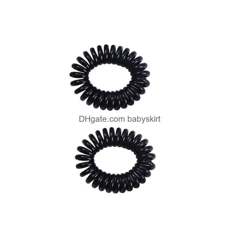 Spiral Hair Ties Spiral Telephone Wire Headband Phone Cord Coil Elastics Hair Ties Hair Accessories free shipping