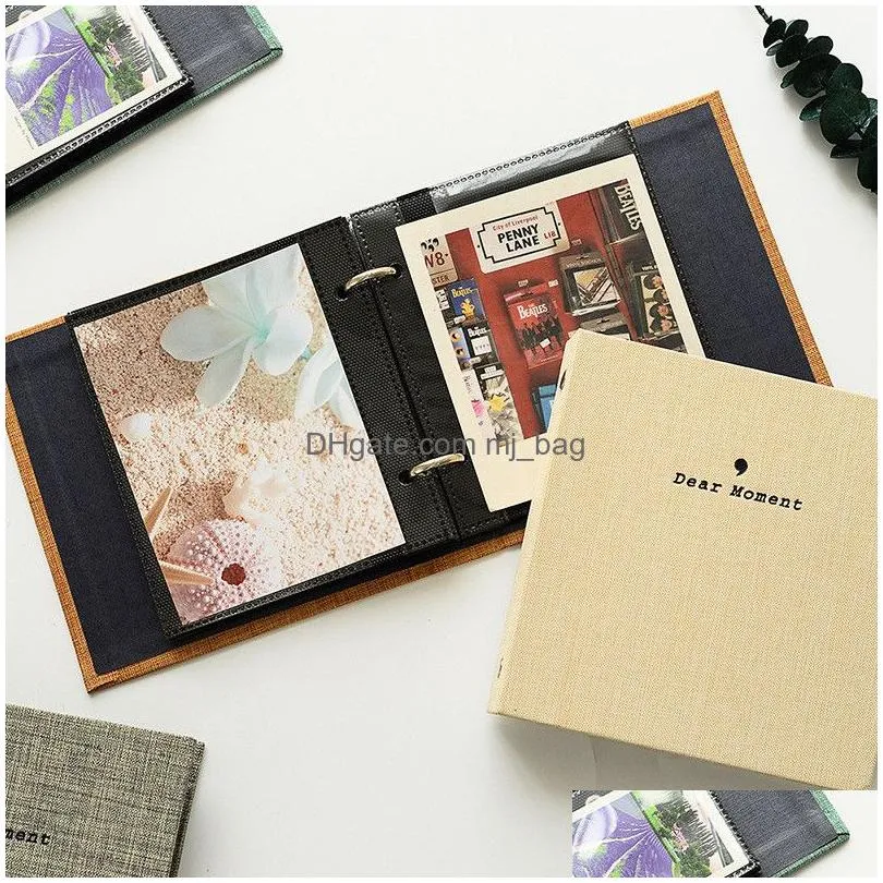 Cloth Solid Color 5Inch Insert Simple3 Inch de foto High Capacity Family PLoose leaf Photo Album 201125