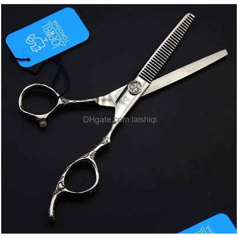 joewell high-grade 6.0 inch stainless steel hair scissors cutting / thinning scissors 9cr professional barber tool