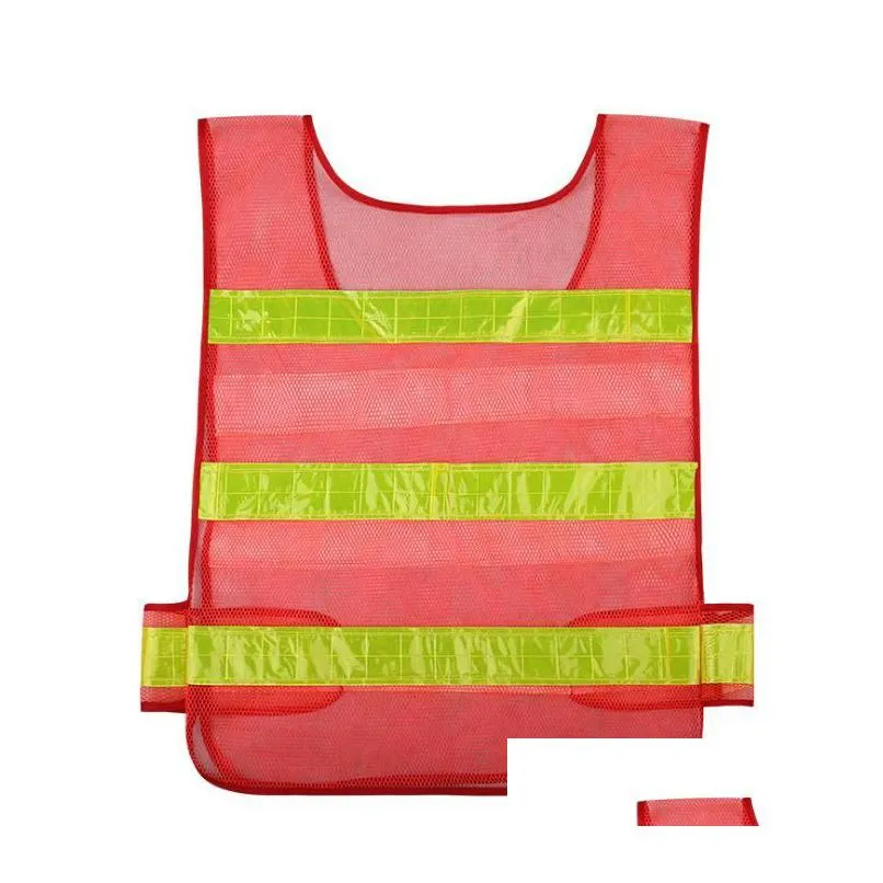 wholesale safety clothing reflective vest hollow grid vests high visibility warning safety working construction traffic rre15213