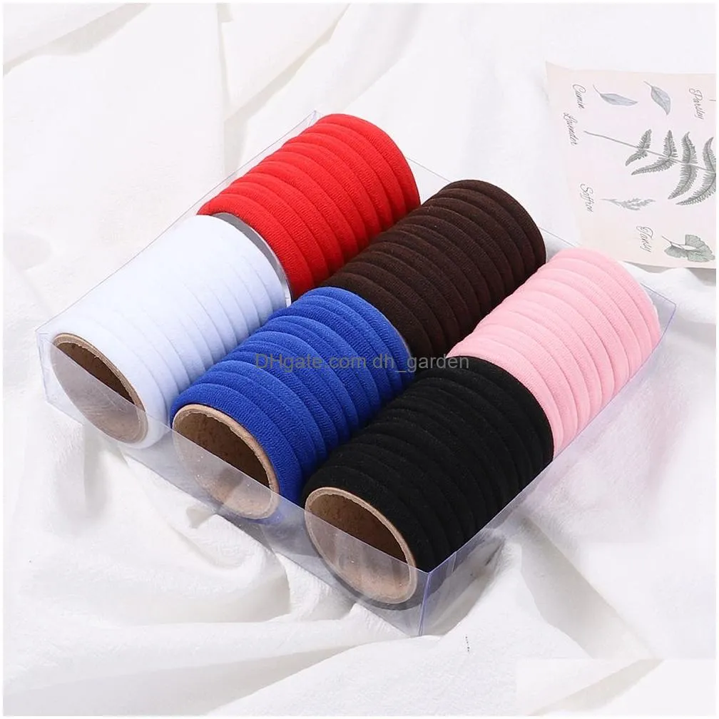 Headbands 30Pcs/Set Women Elastic Hair Bands Girls Colorf Nylon Rubber Headband Scrunchie Kids Ponytail Holder Accessories D Dhgarden Otuav