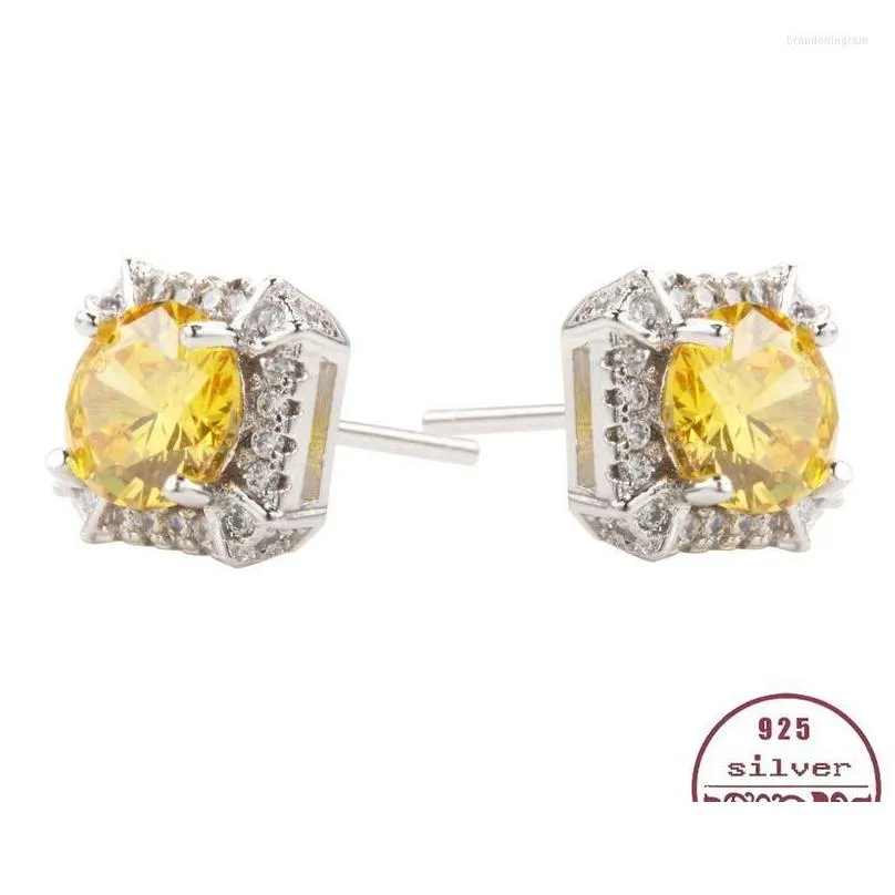 Stud Earrings Ms. Simulation Square Zircon Fashion Temperament Elegant Atmosphere Wild Women`s