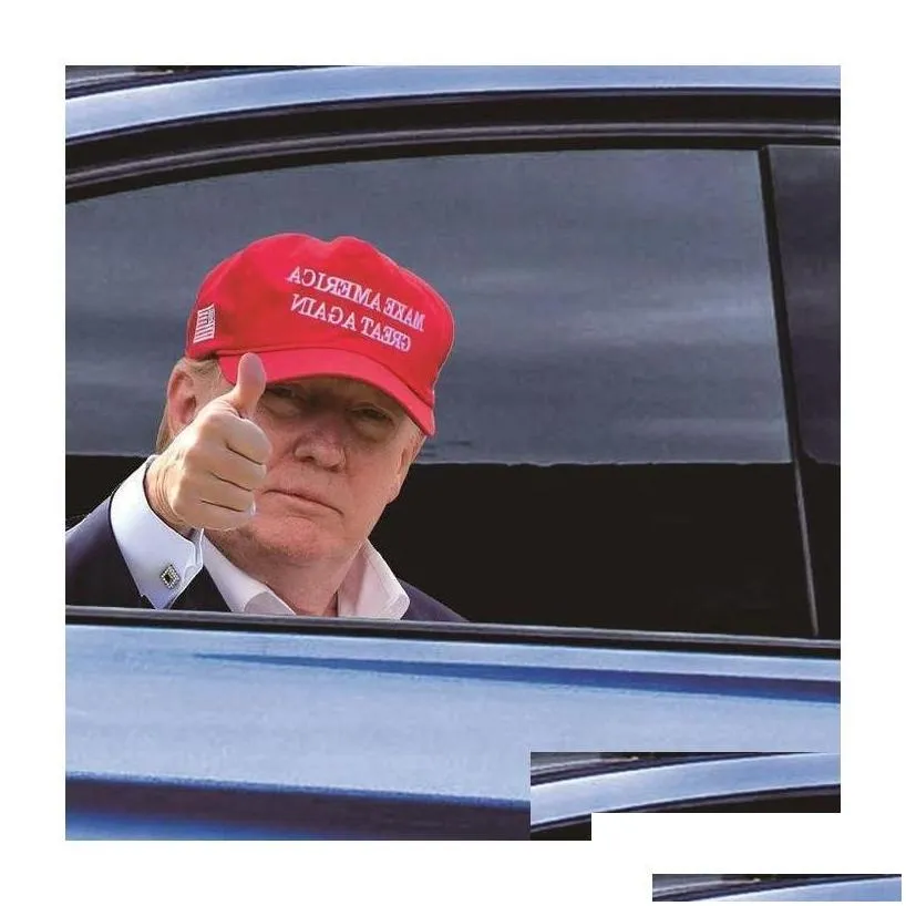 banner flags 2024 election trump decals car stickers funny left right window peel off waterproof pvc decal party supplies f0627x08 d