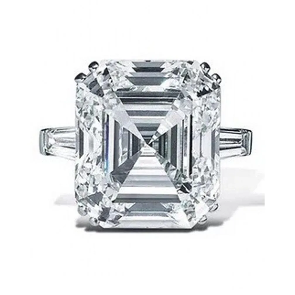 Original 925 Silver Square ring Asscher Cut Simulated Diamond Wedding Engagement Cocktail Women topaz Rings finger Fine Jewelry