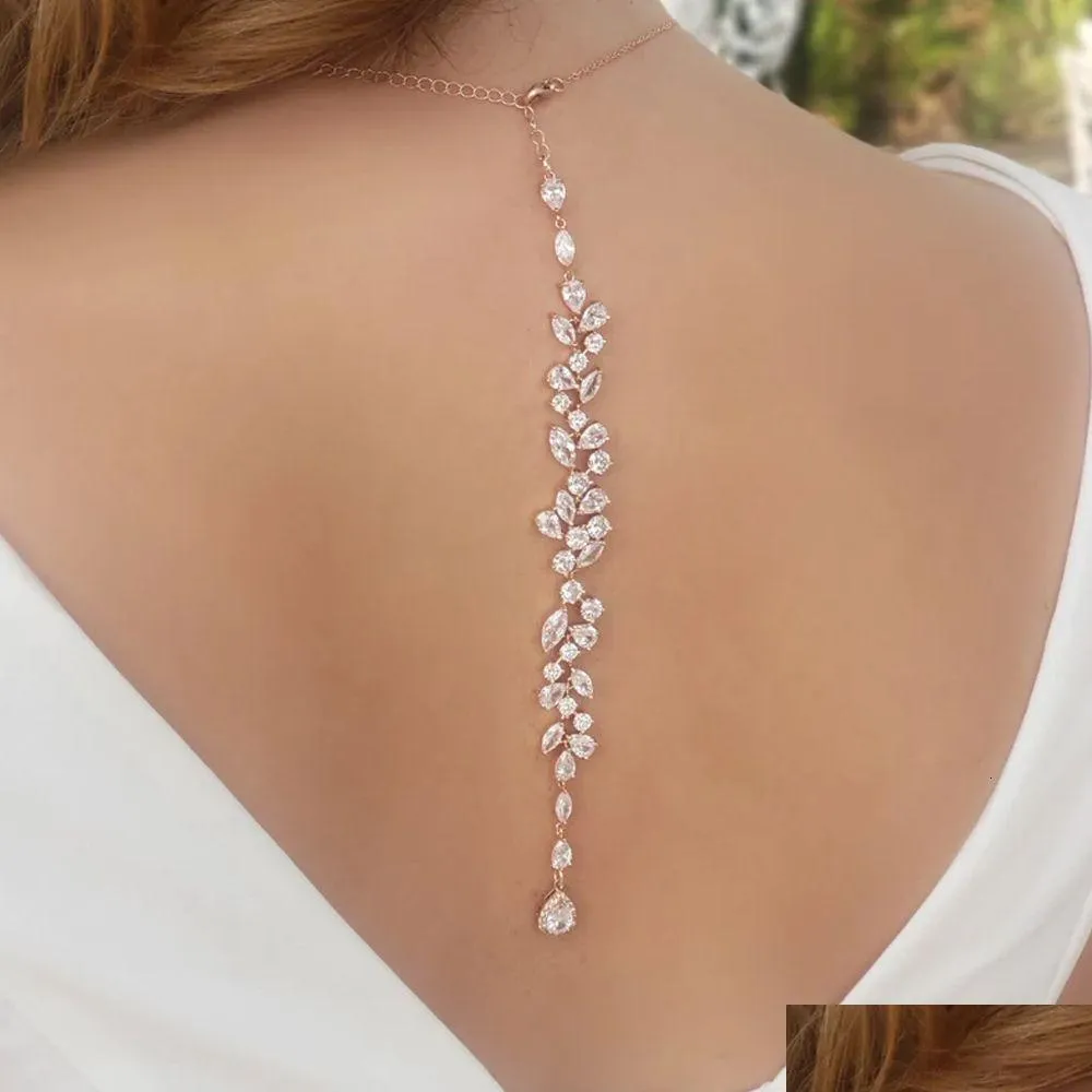 navel bell button rings summer flower zircon bridal back necklace metal chain for women festival wedding jewelry  chain party gift