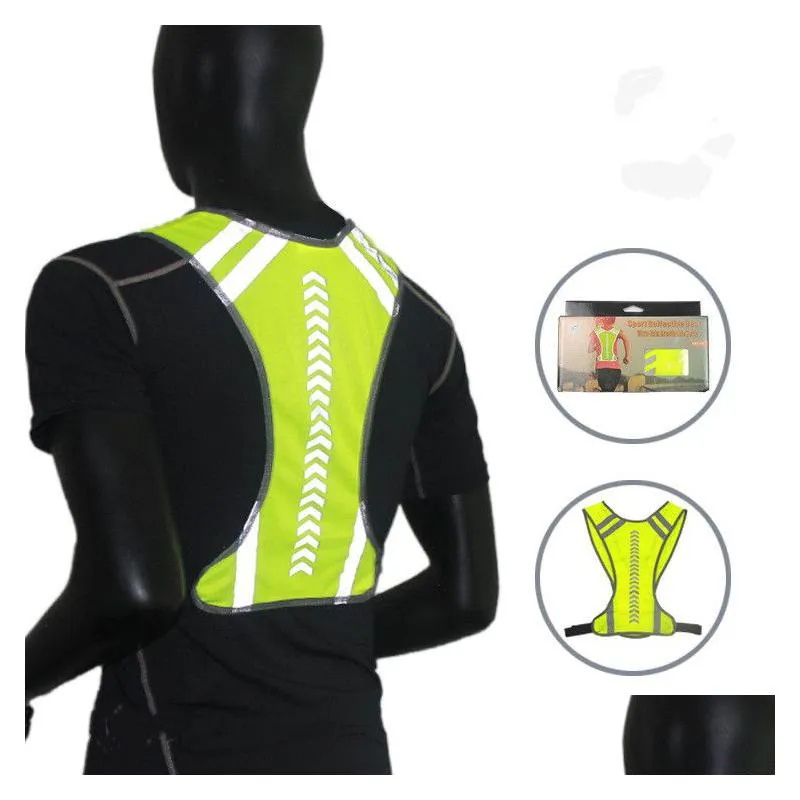 wholesale protective equipment led reflective running vest with high visibility safty lights adjustable gear stripes night sports safety