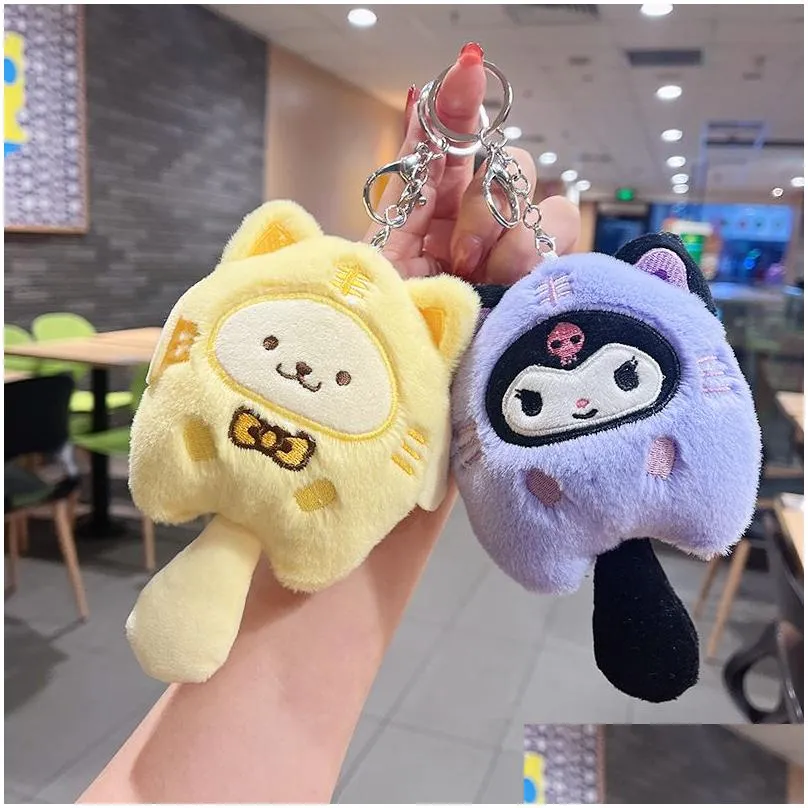 15 cm Plush Keychain Cartoon Anime Pendant Small Doll Pendant Key Chain Bag 8 Styles LT0059