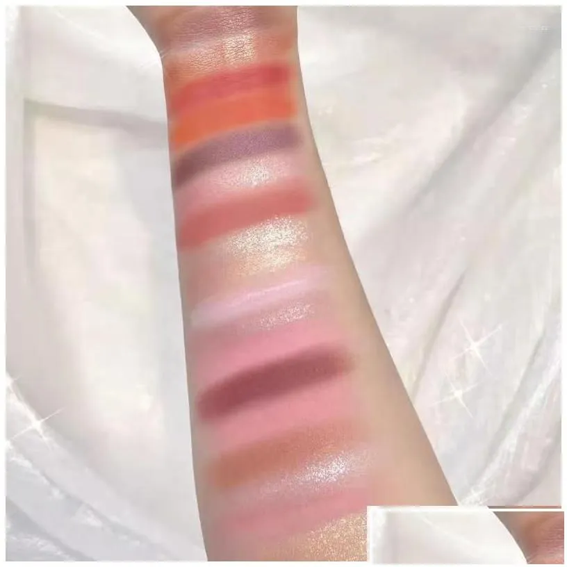 Eye Shadow 18 Colors Rose Quartz Eyeshadow Palette Matte Glitter Makeup Long Lasting Waterproof Shiny Pigment Drop Delivery Health B