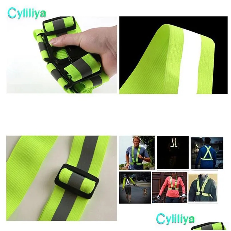 wholesale safety gear reflective vest clothing high visibility day and night adjustable elastic strip vest jacket for running cycling