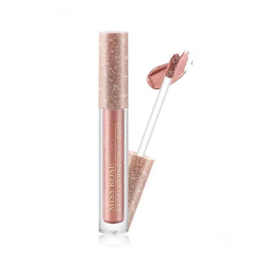 Eye Shadow Single Liquid Glitter Eyeshadow Cylindrical Eyeliner Pearlescent Shimmer Metallic Brighten Easy To Wear Miss Rose Eyes Ma