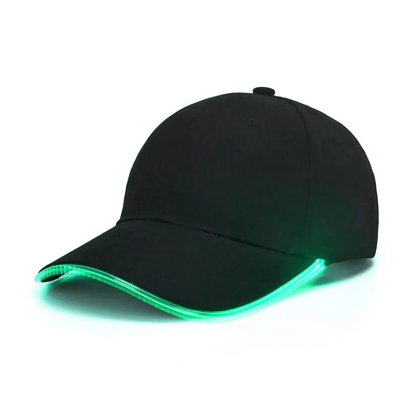 light up baseball caps glow led hats party rave supplies for women men festival club stage hip-hop performance costume accessories