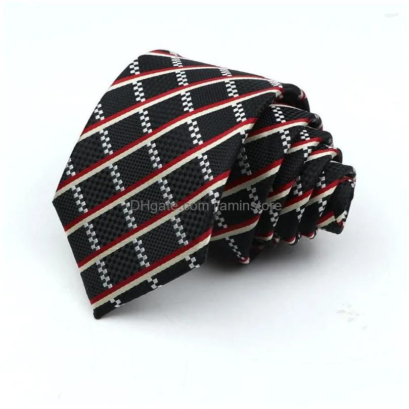 bow ties mens fashion neckties classic stripe paisley red navy blue wedding party jacquard woven suit shirt neck gifts cravat