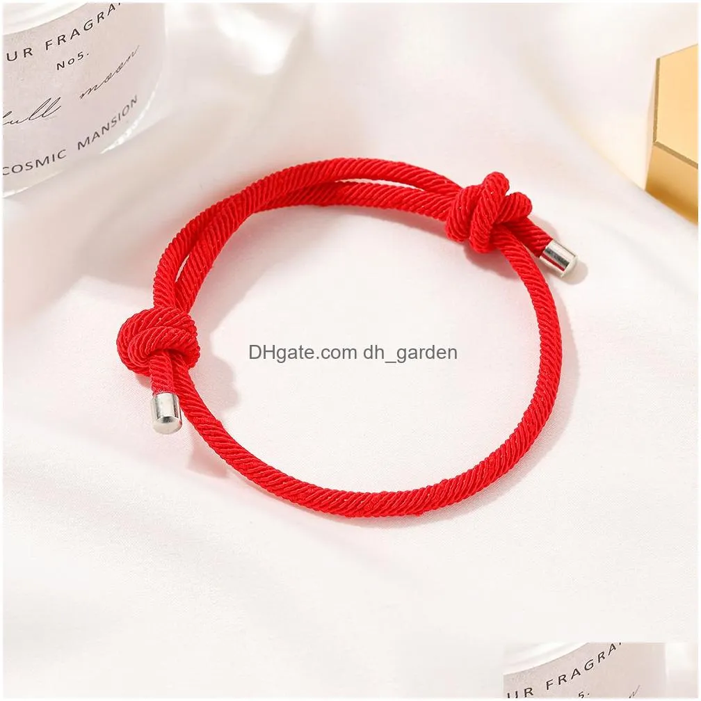 Charm Bracelets Red String Bracelets For Protection Good Luck Amet Success Prosperity Handmade Rope Bracelet Lucky Charm Ban Dhgarden Otweh