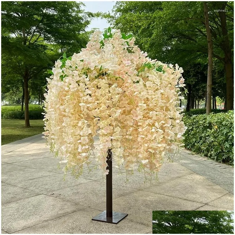 decorative flowers wisteria tree hanging artificial wedding banquet table center decoration el family garden christmas