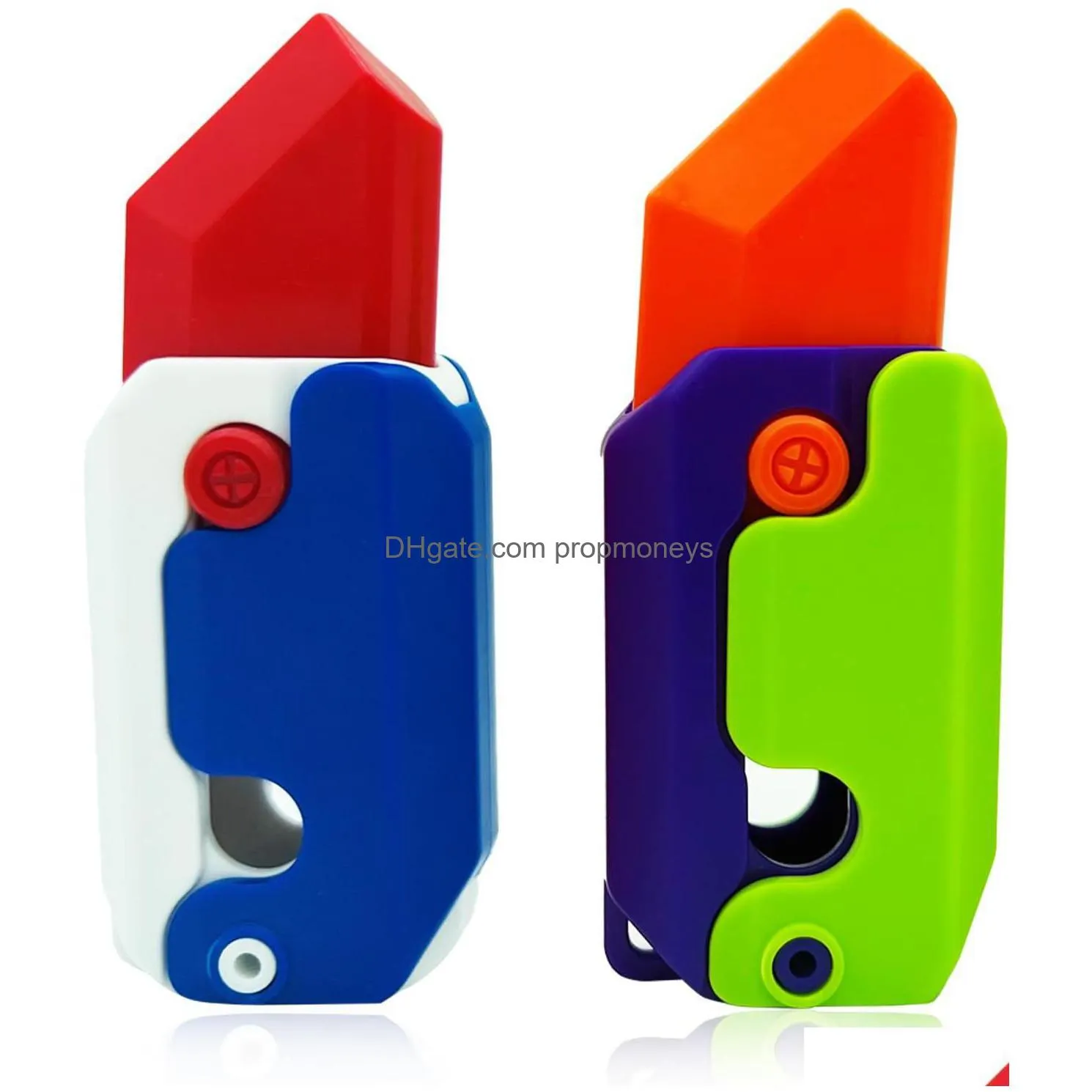 Novelty Games 3D Printed Knife Fidget Toy Funny Plastic Edc Carrot Toys Sensory For Adt Adhd Autism Hand Gripper Forearm Finger Streng Dhcyx