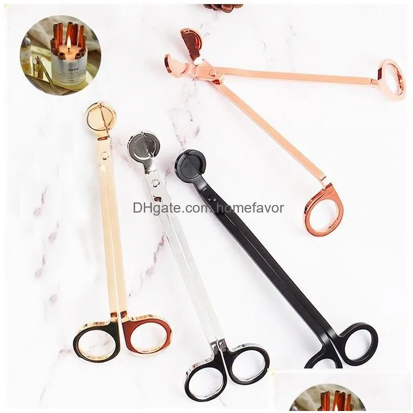 scissors stainless steel candle wick trimmer clipper cutter oil lamp trim reaches deep into candles to cut spent wicks drop homefavor