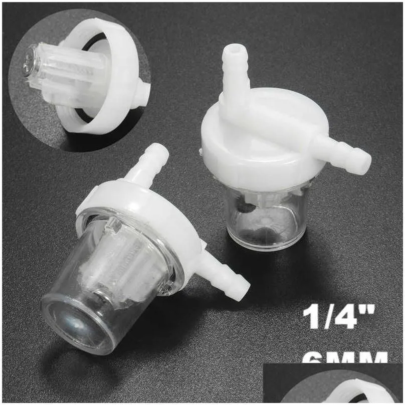  1pc clear durable universal 1/4motorcycle petrol fuel filter for gas oil pit dirt bike atv all kinds moto using 6mm fuel line