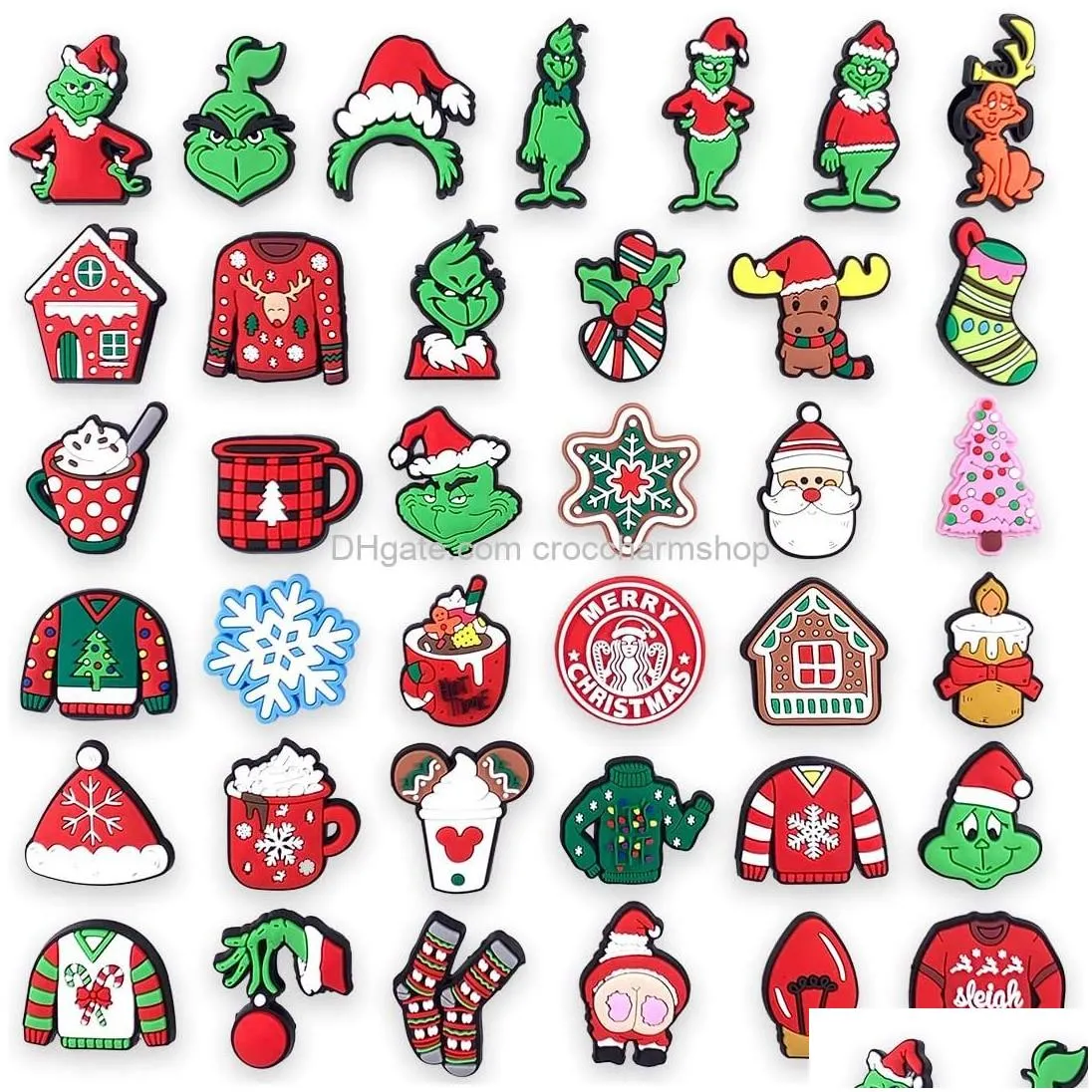 shoe parts accessories christmas clog charms for kids decorations party favor pins drop delivery amdvg