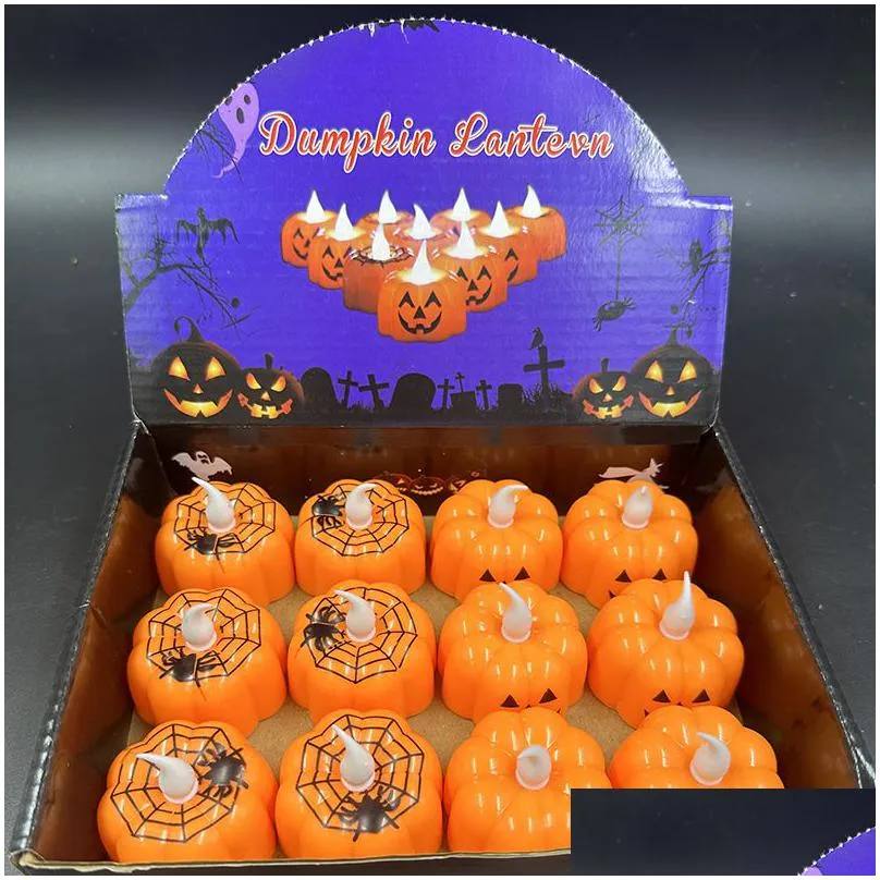 halloween party decoration luminous pumpkin lantern ghost festival decorative led electronic candle lamp party props small night light