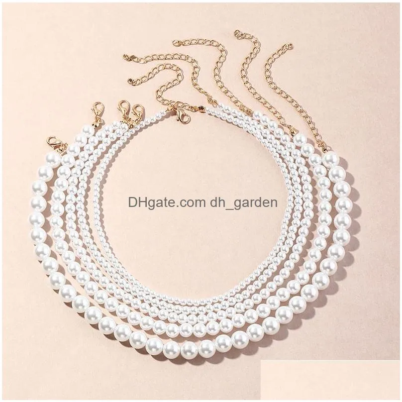 Chokers Pearl Chain Choker Necklace For Women Wedding Love Shell Pendant Drop Delivery Jewelry Necklaces Pendants Dhgarden Otsje