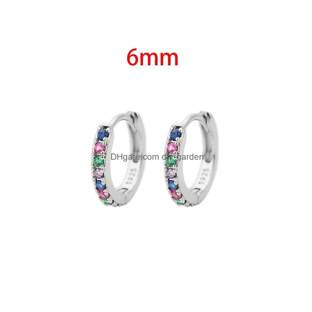 Hoop & Huggie 2Pcs Rainbow Little Hies Hoop Earrings Girl Stainless Steel Tiny Rings Cartilage Small Helix Piercing Circle M Dhgarden Ot4Di