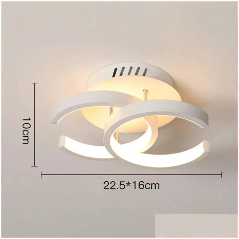 Pendant Lamps Pendant Lamps Round Shape Led Ceiling Lamp Easy Operation Comfortable Natural Light For Living Room Bedroom Dining Drop Dhilv