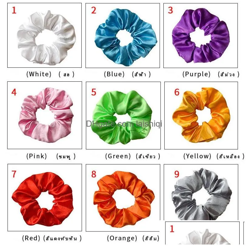 led luminous hair bands scrunchies women girls headwear hair rope simple wrist band rings rubber band hair accessories 20pcs